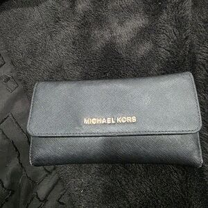Michael Kors Black Wristlet Clutch